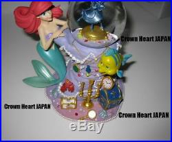 Disney Store Japan The Little Mermaid Snow Globe Figure Ariel Flounder 30th