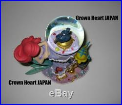Disney Store Japan The Little Mermaid Snow Globe Figure Ariel Flounder 30th