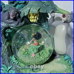 Disney Store Jungle Book Rotating Musical Snow Globe Baloo Mowgli Bagheera