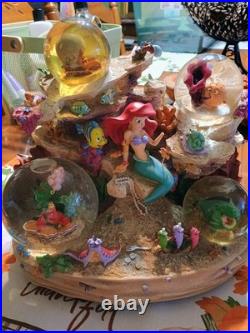 Disney Store Large Rare Snow Globe Little Mermaid Under The Sea Disney Store Large Rare Snow Globe Little Mermaid Under The Sea