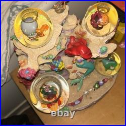 Disney Store Little Mermaid Ariel Musical Snow Globe Under The Sea TESTED Read