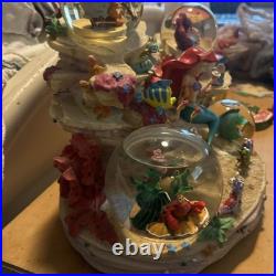 Disney Store Little Mermaid Ariel Musical Snow Globe Under The Sea TESTED Read