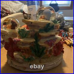 Disney Store Little Mermaid Ariel Musical Snow Globe Under The Sea TESTED Read