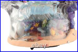 Disney Store Little Mermaid Ariel Musical Snow Globe with Box Flounder Scuttle