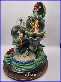 Disney Store Little Mermaid TRITON'S DAUGHTERS Ariel SNOW GLOBE 13 READ