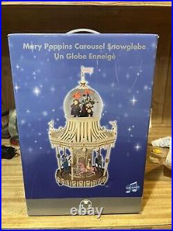 Disney Store Mary Poppins Snow Globe Jolly Holiday Carousel READ