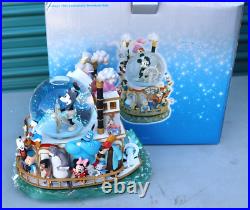 Disney Store Mickey 75th Anniversary Steamboat Ride Musical Mickey Snow Globe
