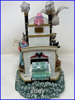 Disney Store Mickey 75th Anniversary Steamboat Ride Snow Globe Musical Character
