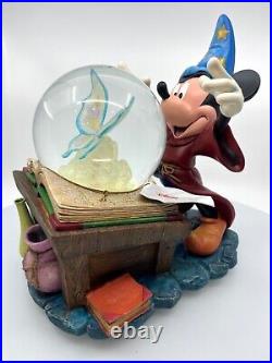 Disney Store Mickey Mouse Sorcerer's Apprentice Musical Lighted Snow Globe Nib