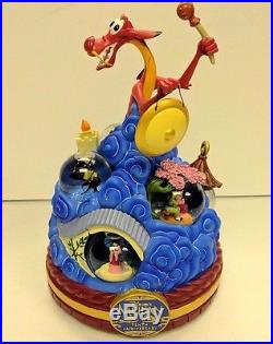 Disney Store Mulan 10th Tenth Anniversary Musical Box Snow Globe Very Rare HTF