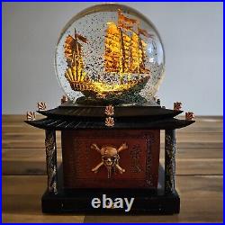 Disney Store Musical Snow Globe Pirates of the Caribbean At Worlds End with Lights