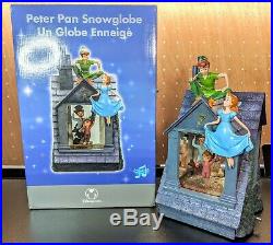 Disney Store Peter Pan Darling House Musical Snowglobe Rare Blower Lights