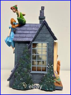 Disney Store Peter Pan Wendy John Michael Light-Up Musical Snowglobe Disney Store Peter Pan Wendy John Michael Light-Up Musical Snowglobe