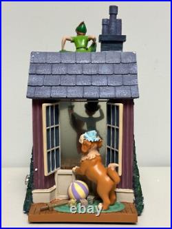 Disney Store Peter Pan Wendy John Michael Light-Up Musical Snowglobe Disney Store Peter Pan Wendy John Michael Light-Up Musical Snowglobe
