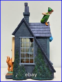 Disney Store Peter Pan Wendy John Michael Light-Up Musical Snowglobe Disney Store Peter Pan Wendy John Michael Light-Up Musical Snowglobe