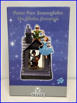 Disney Store Peter Pan Wendy John Michael Light-Up Musical Snowglobe Disney Store Peter Pan Wendy John Michael Light-Up Musical Snowglobe