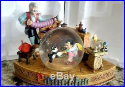 Disney Store Pinocchio and Geppetto no Stings attached Snowglobe NEW in BOX rare
