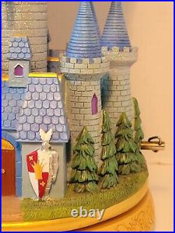Disney Store Princess Castle Balconies Musical Snow Globe Music Box Collectible