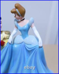 Disney Store Princess Cinderella Prince glass slipper Snow Globe Figure MusicBox