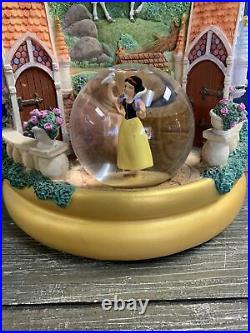 Disney Store RARE Three Globe Multi Princess Rotating Snowglobe