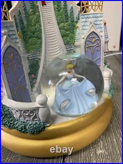 Disney Store RARE Three Globe Multi Princess Rotating Snowglobe