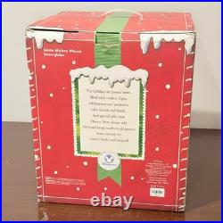 Disney Store Santa Mickey Mouse Snow Globe Deck the Halls Music Box with Box
