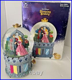 Disney Store Sleeping Beauty Large Musical Snowglobe Rare