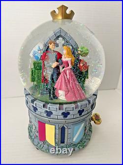 Disney Store Sleeping Beauty Large Musical Snowglobe Rare