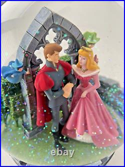 Disney Store Sleeping Beauty Large Musical Snowglobe Rare