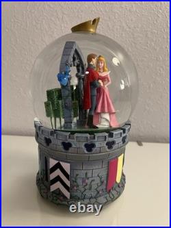 Disney Store Sleeping Beauty Princess Aurora & Prince Philip Musical Snow Globe