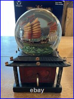 Disney Store Snow Globe Pirates of the Caribbean At World's End WithKey & Org Box