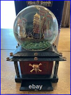 Disney Store Snow Globe Pirates of the Caribbean At World's End WithKey & Org Box