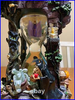 Disney Store Snow White & Seven Dwarfs Hourglass Snow Globe w Lights & Sound