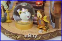 Disney Store Snowglobe Beauty & The Beast There's Something There Library Rose