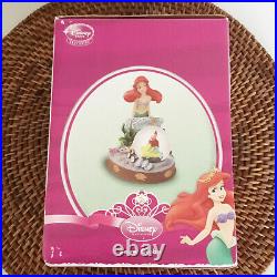 Disney Store The Little Mermaid Ariel Flounder Snow Globe RARE PRESTINE IN BOX