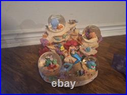 Disney Store The Little Mermaid Multi Snow Globe Under The Sea Music Box Ariel