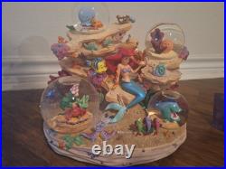 Disney Store The Little Mermaid Multi Snow Globe Under The Sea Music Box Ariel