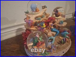 Disney Store The Little Mermaid Multi Snow Globe Under The Sea Music Box Ariel