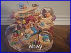 Disney Store The Little Mermaid Multi Snow Globe Under The Sea Music Box Ariel
