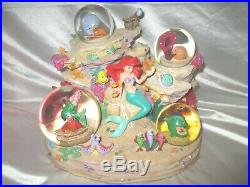 Disney Store The Little Mermaid Snow Globe Musical Under The Sea Music Box