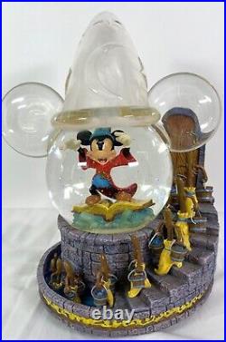 Disney Store The Sorcerer's Apprentice Light-Up Musical Snow Globe (Retired)