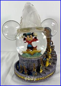 Disney Store The Sorcerer's Apprentice Light-Up Musical Snow Globe (Retired)