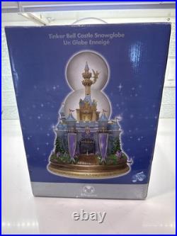 Disney Store Tinker Bell Castle Double Bubble Snow Globe Rotating musical