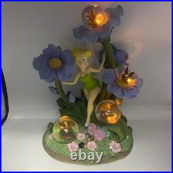 Disney Store Tinker Bell Fireflies Light Up Snow Globe Rare Large Display Works