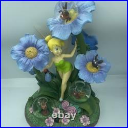 Disney Store Tinker Bell Fireflies Light Up Snow Globe Rare Large Display Works