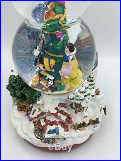 Disney Store Tinker Bell Lights Christmas Snowglobe 95427 Snow White Tinkerbell