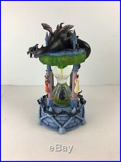 Disney Store Villains Hourglass Snow Globe Maleficent Ursula Dragon Lights Sound