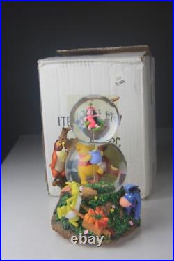 Disney Store Winnie The Pooh & Friends Musical Double Two Tier Snow Globe with Box Disney Store Winnie The Pooh & Friends Musical Double Two Tier Snow Globe with Box