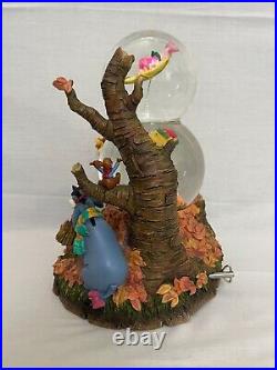 Disney Store Winnie the Pooh Pooh's Kite Musical Double Snow Globe Two Tiers BIG