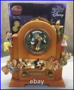 Disney Store Wonderful World of Disney Snow Globe Vintage Radio Music Box